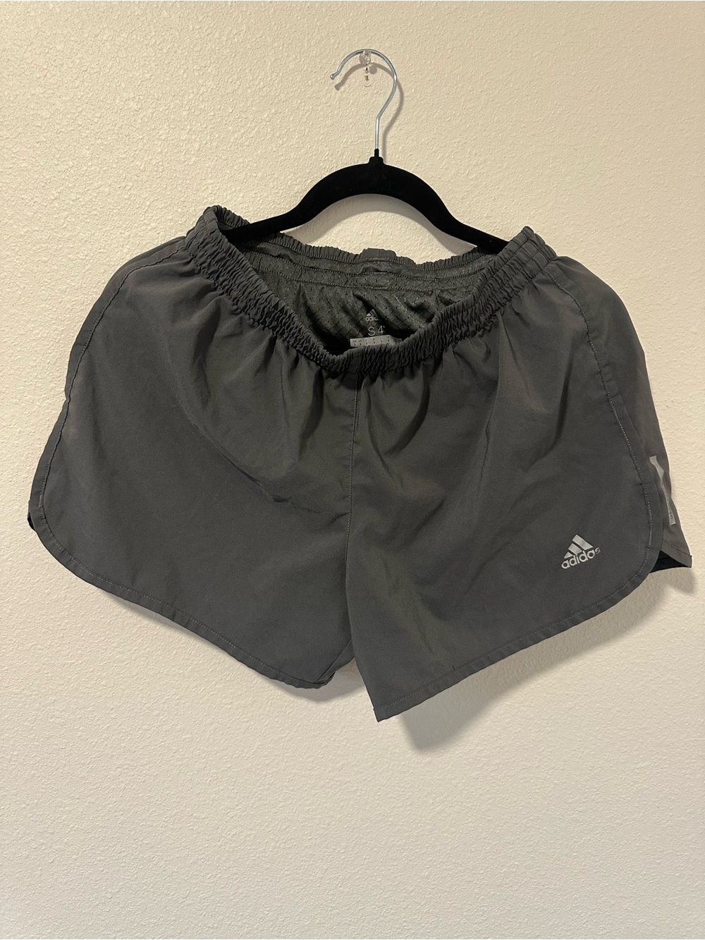 Adidas Women's Gray Energy Running Athletic Lined Shorts Size S
